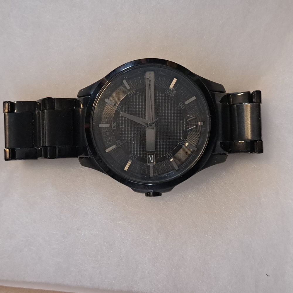 Armani Exchange AX2104 Mens Black Stainless Steel Analog Dial Quartz Watch